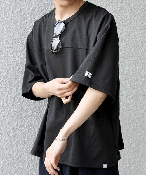 SHIPS / シップス Tシャツ | 【SHIPS any別注】RUSSELL ATHLETIC:〈吸水速乾/抗菌防臭〉Dri-Power(R) フットボール Tシャツ◆（ダークグレー）