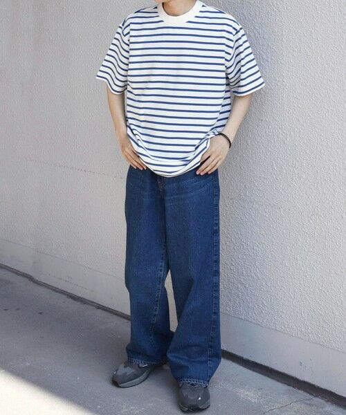 SHIPS / シップス Tシャツ | SHIPS any:〈洗濯機可能〉デザイン リブ ベーシック ボーダー Tシャツ◆ | 詳細1