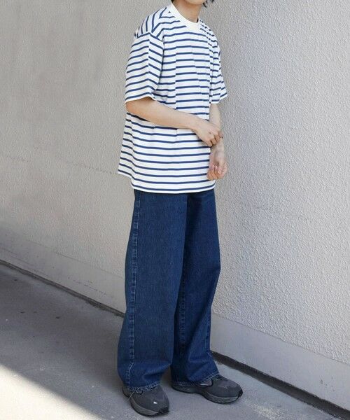 SHIPS / シップス Tシャツ | SHIPS any:〈洗濯機可能〉デザイン リブ ベーシック ボーダー Tシャツ◆ | 詳細2