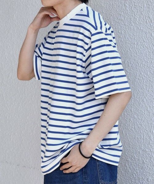 SHIPS / シップス Tシャツ | SHIPS any:〈洗濯機可能〉デザイン リブ ベーシック ボーダー Tシャツ◆ | 詳細4