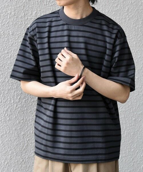 SHIPS / シップス Tシャツ | SHIPS any:〈洗濯機可能〉デザイン リブ ベーシック ボーダー Tシャツ◆ | 詳細10