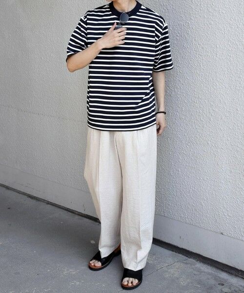 SHIPS / シップス Tシャツ | SHIPS any:〈洗濯機可能〉デザイン リブ ベーシック ボーダー Tシャツ◆ | 詳細20