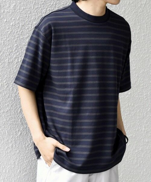 SHIPS / シップス Tシャツ | SHIPS any:〈洗濯機可能〉デザイン リブ ベーシック ボーダー Tシャツ◆ | 詳細30