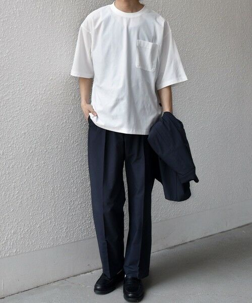 SHIPS / シップス Tシャツ | SHIPS any: SOLOTEX(R) バックピケ  リラックス ポケット Tシャツ 26SS◆ | 詳細1