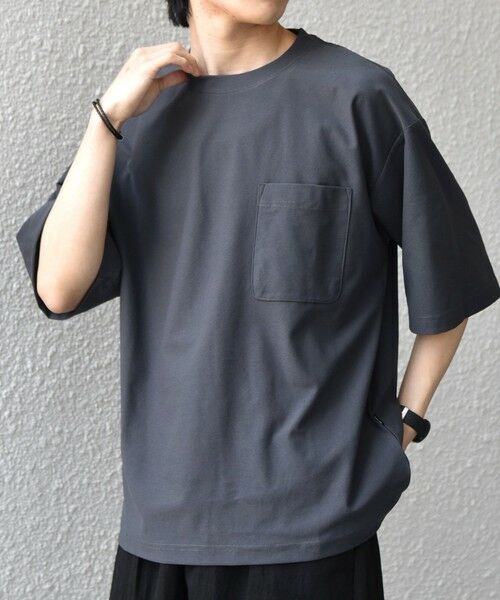 SHIPS / シップス Tシャツ | SHIPS any: SOLOTEX(R) バックピケ リラックス ポケット付き ショートリーブ Tシャツ 26SS◇ | 詳細24