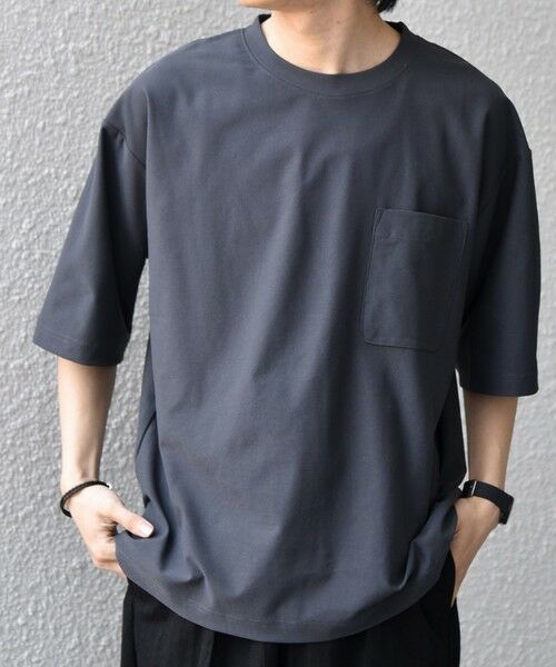 SHIPS / シップス Tシャツ | SHIPS any: SOLOTEX(R) バックピケ リラックス ポケット付き ショートリーブ Tシャツ 26SS◇ | 詳細25