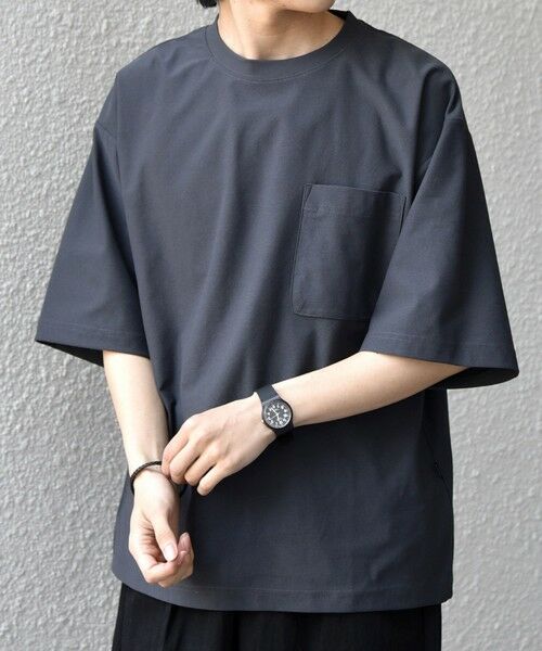 SHIPS / シップス Tシャツ | SHIPS any: SOLOTEX(R) バックピケ リラックス ポケット付き ショートリーブ Tシャツ 26SS◇ | 詳細26