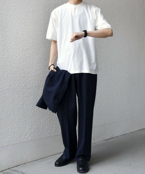 SHIPS / シップス Tシャツ | SHIPS any: SOLOTEX(R) バックピケ スロープネック ジャケット Tシャツ 26SS◆ | 詳細1