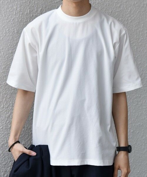 SHIPS / シップス Tシャツ | SHIPS any: SOLOTEX(R) バックピケ スロープネック ジャケット Tシャツ 26SS◆ | 詳細3