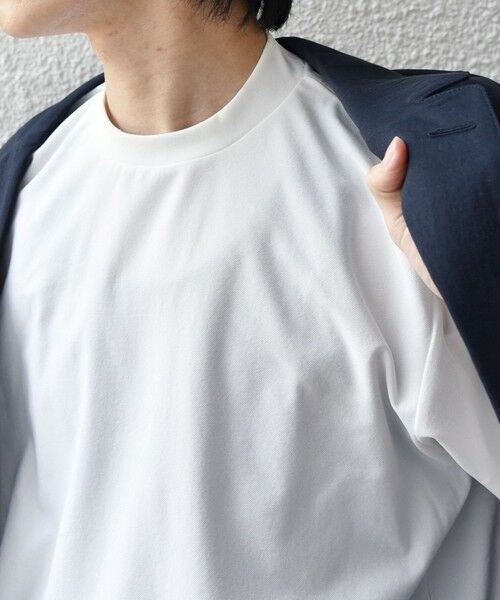 SHIPS / シップス Tシャツ | SHIPS any: SOLOTEX(R) バックピケ スロープネック ジャケット Tシャツ 26SS◆（ホワイト）