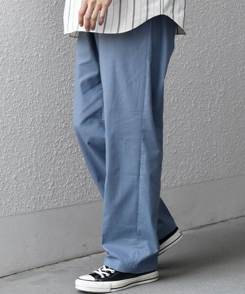 SHIPS / シップス その他パンツ | 【WEB限定】SHIPS any: ハイブリッド リネン イージーパンツ (セットアップ対応)26SS◆（ブルー）