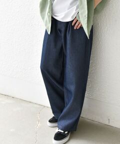 SHIPS / シップス その他パンツ | SHIPS any: ライト メッシュ デニム 1タック リラックス パンツ (セットアップ対応)◆