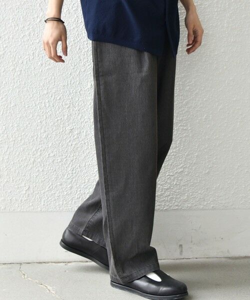 SHIPS / シップス その他パンツ | SHIPS any: ライト メッシュ デニム 1タック リラックス パンツ (セットアップ対応)◆（チャコールグレー）