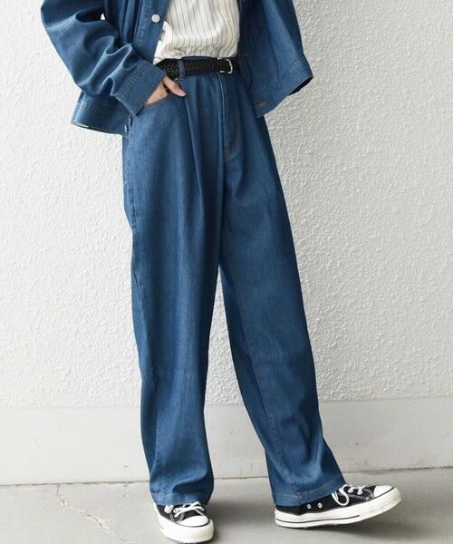 SHIPS / シップス その他パンツ | SHIPS any: ライト メッシュ デニム 1タック リラックス パンツ (セットアップ対応)◆ | 詳細11