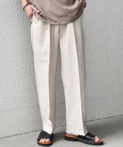 SHIPS / シップス その他パンツ | SHIPS any:〈洗濯機可能〉リネン混 2プリーツ リラックス ワイド テーパード パンツ◆