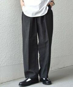 SHIPS / シップス その他パンツ | SHIPS any:〈洗濯機可能〉リネン混 2プリーツ リラックス ワイド テーパード パンツ◆