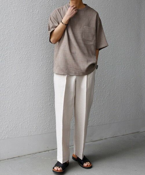 SHIPS / シップス その他パンツ | SHIPS any:〈洗濯機可能〉リネン混 2プリーツ リラックス ワイド テーパード パンツ◆ | 詳細1