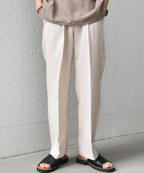 SHIPS / シップス その他パンツ | SHIPS any:〈洗濯機可能〉リネン混 2プリーツ リラックス ワイド テーパード パンツ◆ | 詳細3