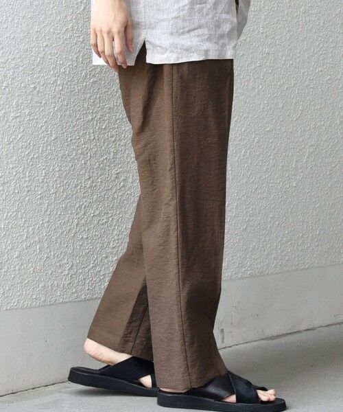 SHIPS / シップス その他パンツ | SHIPS any:〈洗濯機可能〉リネン混 2プリーツ リラックス ワイド テーパード パンツ◆（ブラウン）