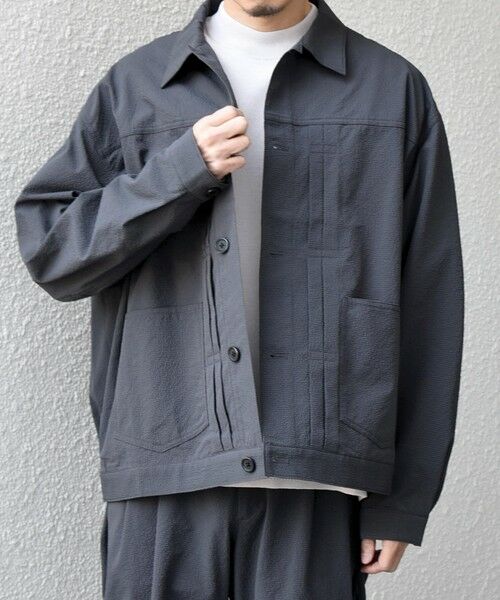 SHIPS / シップス ブルゾン | SHIPS any:〈撥水/軽量/ストレッチ〉SOLOTEX(R) シアサッカー トラック ブルゾン 26SS(セットアップ対応)◆ | 詳細3