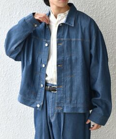 SHIPS / シップス ブルゾン | SHIPS any: ライト メッシュ デニム リラックス ジャケット(セットアップ対応)◆