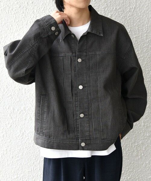SHIPS / シップス ブルゾン | SHIPS any: ライト メッシュ デニム リラックス ジャケット(セットアップ対応)◆ | 詳細3