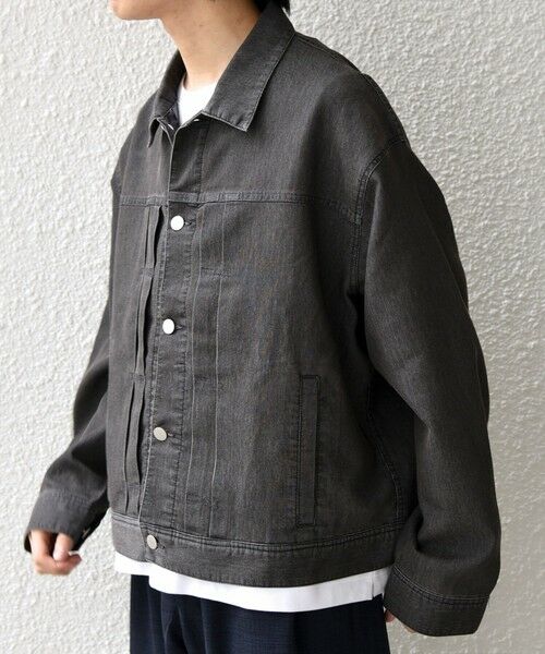 SHIPS / シップス ブルゾン | SHIPS any: ライト メッシュ デニム リラックス ジャケット(セットアップ対応)◆ | 詳細4