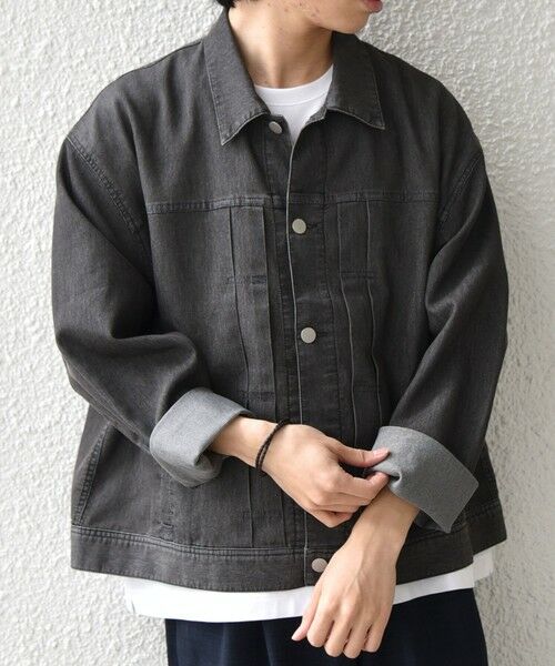 SHIPS / シップス ブルゾン | SHIPS any: ライト メッシュ デニム リラックス ジャケット(セットアップ対応)◆ | 詳細5