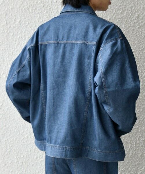 SHIPS / シップス ブルゾン | SHIPS any: ライト メッシュ デニム リラックス ジャケット(セットアップ対応)◆ | 詳細10
