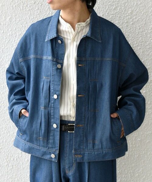 SHIPS / シップス ブルゾン | SHIPS any: ライト メッシュ デニム リラックス ジャケット(セットアップ対応)◆ | 詳細8