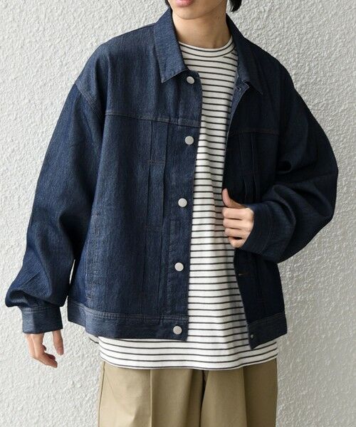 SHIPS / シップス ブルゾン | SHIPS any: ライト メッシュ デニム リラックス ジャケット(セットアップ対応)◆ | 詳細13