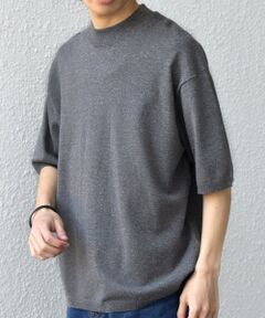 SHIPS / シップス Tシャツ | SHIPS any:〈手洗い可能〉ハイゲージ リネン ミックス サマーニット モックネック Tシャツ 26SS◆