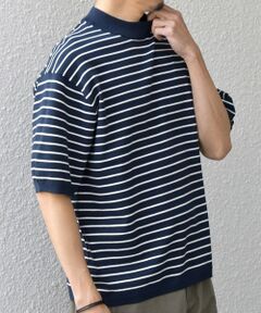 SHIPS / シップス Tシャツ | SHIPS any:〈手洗い可能〉ハイゲージ リネン ミックス サマーニット モックネック Tシャツ 26SS◆