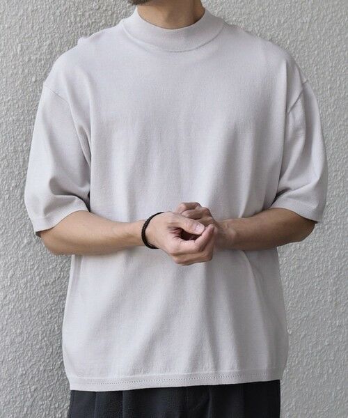 SHIPS / シップス Tシャツ | SHIPS any:〈手洗い可能〉ハイゲージ リネン ミックス サマーニット モックネック Tシャツ 26SS◆ | 詳細3