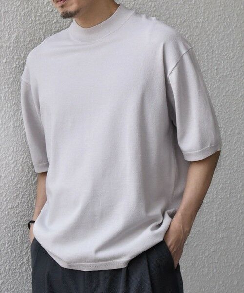 SHIPS / シップス Tシャツ | SHIPS any:〈手洗い可能〉ハイゲージ リネン ミックス サマーニット モックネック Tシャツ 26SS◆ | 詳細4