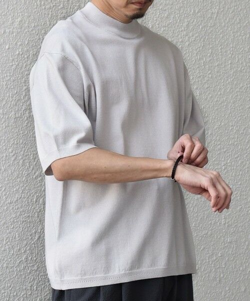 SHIPS / シップス Tシャツ | SHIPS any:〈手洗い可能〉ハイゲージ リネン ミックス サマーニット モックネック Tシャツ 26SS◆ | 詳細5