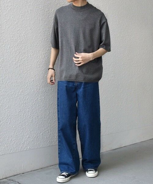 SHIPS / シップス Tシャツ | SHIPS any:〈手洗い可能〉ハイゲージ リネン ミックス サマーニット モックネック Tシャツ 26SS◆ | 詳細7