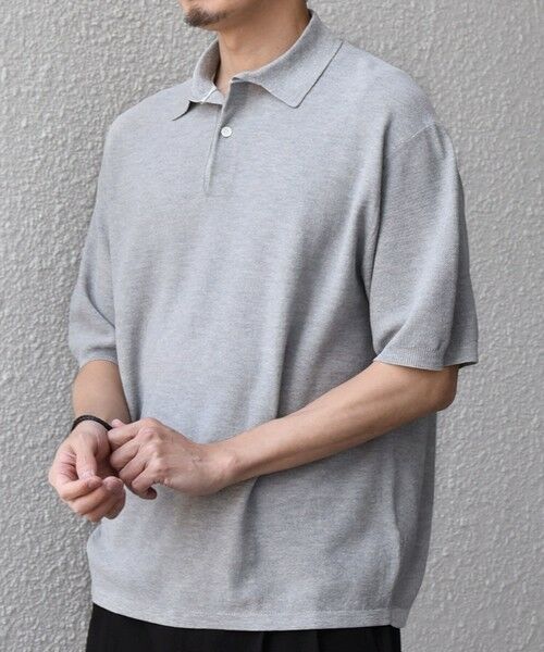 SHIPS / シップス ポロシャツ | SHIPS any:〈手洗い可能〉TEXBRID(R) ドライタッチ サマー ニット ポロシャツ◆（グレー）