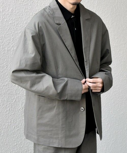 SHIPS / シップス テーラードジャケット | 【WEB限定】SHIPS any: ハイブリッドリネン リラックス テーラード ジャケット (セットアップ対応)26SS◆（ライトオリーブ）