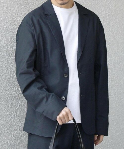 SHIPS / シップス テーラードジャケット | 【WEB限定】SHIPS any: ハイブリッドリネン リラックス テーラード ジャケット (セットアップ対応)26SS◆（ネイビー）