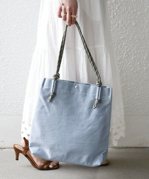 SHIPS / シップス トートバッグ | 《予約》SHIPS any: A4 ロープハンドル パーテーション トート（ライトブルー）