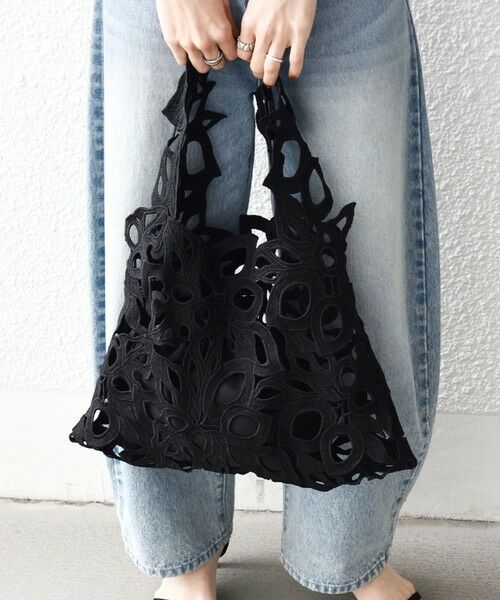 SHIPS / シップス トートバッグ | 《予約》SHIPS any: A4 カットワーク レース トート | 詳細1