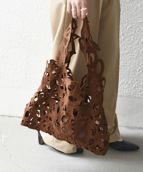 SHIPS / シップス トートバッグ | 《予約》SHIPS any: A4 カットワーク レース トート | 詳細6