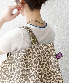 SHIPS / シップス トートバッグ | 《予約》BINDU: A4 レオパード ジャカード トート バッグ