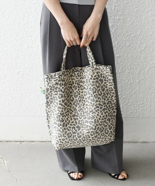 SHIPS / シップス トートバッグ | 《予約》BINDU: A4 レオパード ジャカード トート バッグ | 詳細1