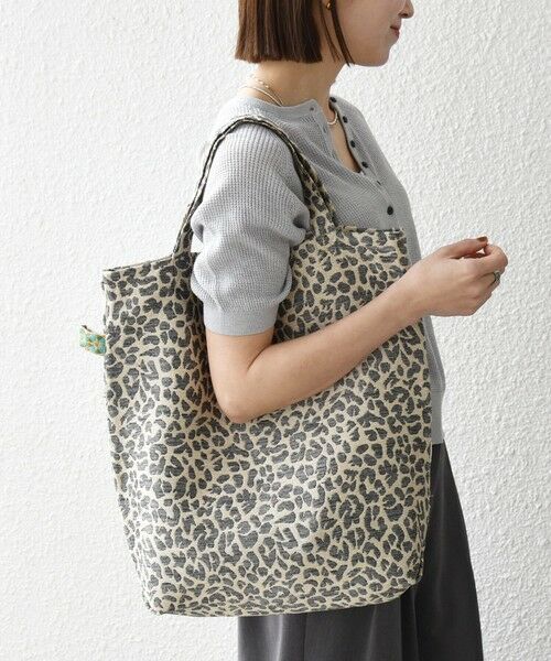 SHIPS / シップス トートバッグ | 《予約》BINDU: A4 レオパード ジャカード トート バッグ | 詳細3