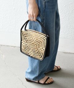 SHIPS / シップス ハンドバッグ | 《予約》TARANGO: スクエア ミニ カゴ バッグ