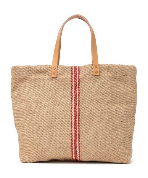 SHIPS / シップス トートバッグ | TARANGO: ライン デザイン ジュート ビッグ トート（A4対応） | 詳細13
