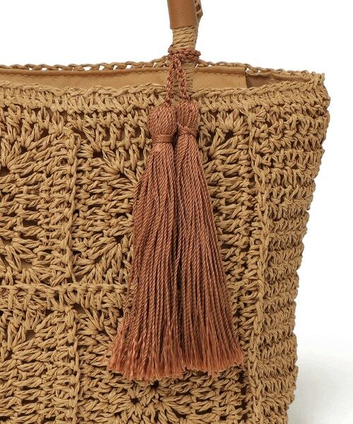SHIPS / シップス トートバッグ | 《予約》SHIPS any:  メッシュ ペーパー タッセル トート バッグ | 詳細6