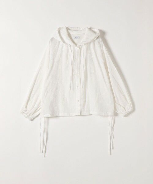 SHIPS / シップス シャツ・ブラウス | 《予約》SHIPS any:〈洗濯機可能〉楊柳 シアー ドロスト フード ブラウス | 詳細12